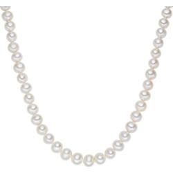 Lulu & Jane Srebro wysokiej pr óby Perła hodowlana słodkowodna Naszyjniki 1 ct Damski