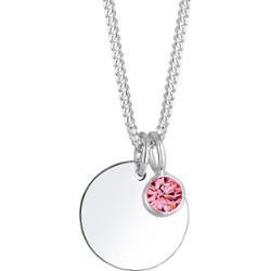 Elli Damski wisior płytkowy z kamieniem miesiąca kwietnia z kryształem w srebrze próby 925 Sterling Silver Naszyjniki 1 ct