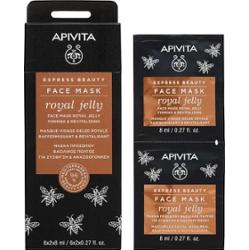 Apivita Express Beauty Anti-aging Face Mask Royal Jelly rewitalizująca maseczka do twarzy z efektem wzmacniającym 2x8 ml