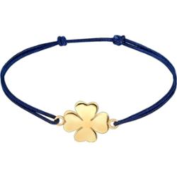 Elli Damska koniczynka lucky charm w srebrze próby 925 Sterling Silver pozłacana różowym złotem Bransoletki 1 ct Damski