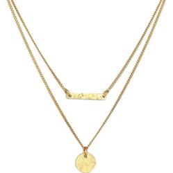 Elli Damski naszyjnik warstwowy z podłużną zawieszką Trend Blogger w srebrze 925 Sterling Silver Naszyjniki 1 ct