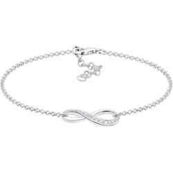 Elli Damski symbol nieskończoności z kryształami cyrkonii, srebro próby 925 Sterling Silver Bransoletki 1 ct
