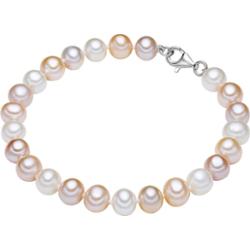 Valero Pearls Bransoletka z pereł srebro wysokiej próby Perła hodowlana słodkowodna srebrny Bransoletki 1 ct Damski