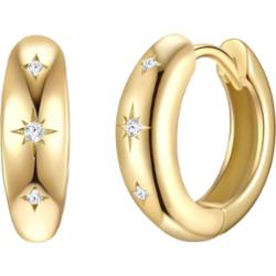 Glanzstücke München Kolczyki Gwiazda z Srebro wysokiej próby w Żółte złoto 1 ct Damski