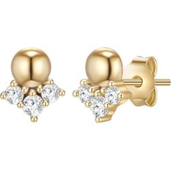 Glanzstücke München Kolczyki Kulka z Srebro wysokiej próby w Żółte złoto 1 ct Damski