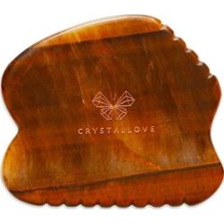 Crystallove CONTOUR GUA SHA – płytka do masażu gua sha z tygrysiego oka Olejki eteryczne i do masażu 1 ct Damski