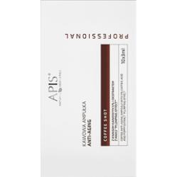 Apis COFFEE SHOTKawowa ampułka anti-aging z kwasem kawowym 5% i ekstraktem z maku ‘’Plumping effect’’ / 10 x 3 ml Ampułki 3,5 ml Damski
