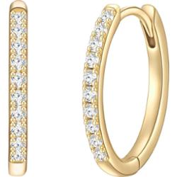 Glanzstücke München Kolczyki z Srebro wysokiej próby w Żółte złoto 1 ct Damski