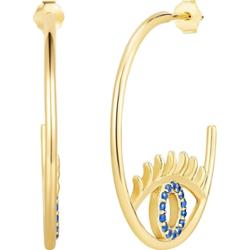 Glanzstücke München Kolczyki Wszechwidzace oko z Srebro wysokiej próby w Żółte złoto 1 ct Damski