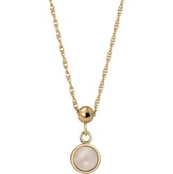 Elli PREMIUM z Kamieniem Damski Łańcuszek z Wisiorkiem Granat Kaboszon Czerwony Srebro 925 Sterling Silver Naszyjniki 1 ct