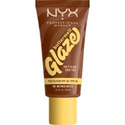 NYX Professional Makeup Buttermelt Glaze, Tint do twarzy z SPF 30 Podkłady 30 ml 08W - NUTMEG BUTTA