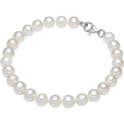 Valero Pearls Bransoletka z pereł srebro wysokiej próby Perła hodowlana słodkowodna srebrny Bransoletki 1 ct Damski