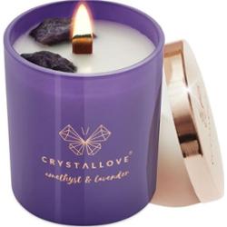 Crystallove Świeca sojowa z ametystem i lawendą Świeczki 1 ct