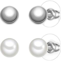 Yokoamii Komplet (2 kolczyki) z Stop metali w Srebrny Zestawy 1 ct Damski