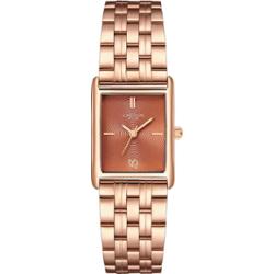 Glanzstücke München Zegarek na reke ze stali nierdzewnej w kolorze rózowego zlota Zegarki damskie 1 ct Damski