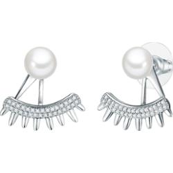 Lulu & Jane Mosiadz Cyrkonia Sztuczna perła Kolczyki 1 ct Damski