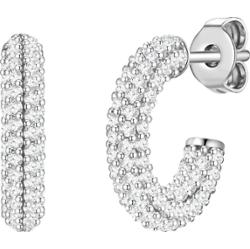 Glanzstücke München Srebrne kolczyki kreole srebro wysokiej próby Cyrkonia srebrny Kolczyki 1 ct Damski