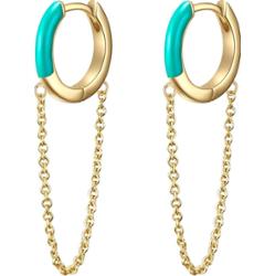 Glanzstücke München Srebrne kolczyki kreole srebro wysokiej próby żółte złoto Kolczyki koła 1 ct Damski