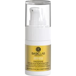 BasicLab Emulsyjne serum antyoksydacyjne z 6% Ascorbyl Tetraisopalmitate 0,5% Koenzymem Q10, Witaminą F i Floretyną REWITALIZACJA I ODŻYWIENIE Serum n