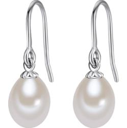 Lulu & Jane Srebro wysokiej pr óby Perła hodowlana słodkowodna Kolczyki 1 ct Damski
