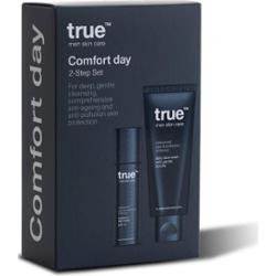 TRUE MEN SKIN CARE Comfort Day set hydrating day cream UV filter SPF 15 + daily face wash Zestawy do pielęgnacji twarzy 1 ct
