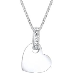 Elli DIAMONDS Damski wisiorek Serce Miłość Klasyczny z diamentem (0.05 ct.) w srebrze 925 Sterling Silver Naszyjniki 1 ct