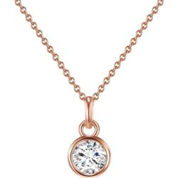 Rafaela Donata Naszyjnik srebrny srebro wysokiej próby Cyrkonia różowe złoto Naszyjniki 1 ct Damski