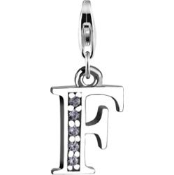 Nenalina Damski wisiorek litera R ze srebra próby 925 sterling silver Wisiorki 1 ct