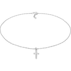 Elli Damski naszyjnik Choker krzyżyk nowoczesny w srebrze próby 925 Naszyjniki 1 ct
