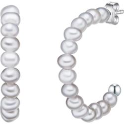 Valero Pearls Kreole z perłą srebro wysokiej próby Perła hodowlana słodkowodna srebrny Kolczyki 1 ct Damski