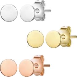 Glanzstücke München Srebrne kolczyki sztyfty srebro wysokiej próby srebrny/żółte złoto/ Kolczyki 1 ct Damski