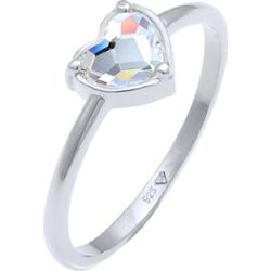 Elli Damskie serce zaręczyny z kryształem srebro 925 Sterling Silver Pierścionki 1 ct