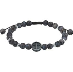 True Rebels Bransoletka z kamieniem szlachetnym Krzyżyk Stal szlachetna Jadeit srebrny Bransoletki 1 ct Męskie