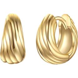 Rafaela Donata Kolczyki z Srebro wysokiej próby w Żółte złoto 1 ct Damski