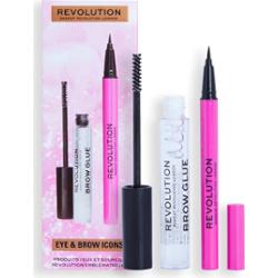 REVOLUTION Revolution Eye & Brow Icons Gift Set Paletki cieni i zestawy kosmetyków 1 ct
