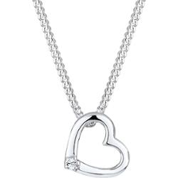 Elli Damski wisiorek serce z kryształem, srebro 925 Sterling Silver Naszyjniki 1 ct
