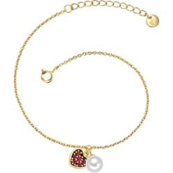 Glanzstücke München Bransoletka Serce z Srebro wysokiej próby w Żółte złoto Bransoletki 1 ct Damski