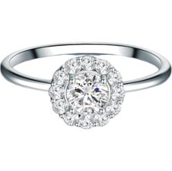 Trilani Srebrny pierścionek srebro wysokiej próby Cyrkonia srebrny Pierścionki 1 ct Damski