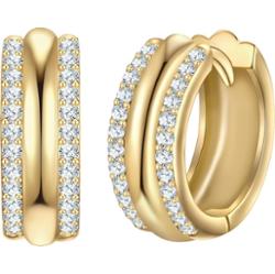 Rafaela Donata Kolczyki z Srebro wysokiej próby w Żółte złoto 1 ct Damski