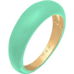 Elli Damska obrączka do łączenia z emalią pomarańczową w pozłacanym srebrze 925 Sterling Silver Pierścionki 1 ct Damski