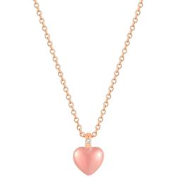 Glanzstücke München Łańcuszek Serce Srebro wysokiej próby Różowy złoty Naszyjniki 1 ct Damski