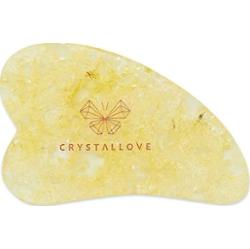 Crystallove Płytka do masażu twarzy gua sha z bursztynu cytrynowego Urządzenia do masażu twarzy 1 ct