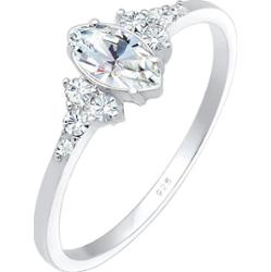 Elli Damski walentynkowy z markizem z kryształami w srebrze próby 925 Sterling Silver Pierścionki 1 ct