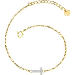 Glanzstücke München Bransoletka Litera R z Srebro wysokiej próby w Żółte złoto Bransoletki 1 ct Damski