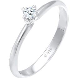 Elli DIAMONDS Damski pierścionek filigranowy Classic z diamentem (0.11 ct.) w srebrze 925 Sterling Silver Pierścionki
