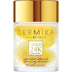 Dermika LUXURY GOLD 24K Luksusowe serum 3D AKTYWATOR MŁODOŚCI na dzień i na noc Kremy na dzień 60 g