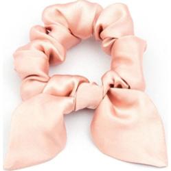 So fluffy Jedwabna gumka z uszami - pudrowy róż Gumki do włosów 1 ct