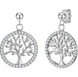Rafaela Donata Kolczyki Drzewo życia z Srebro wysokiej próby w Srebrny 1 ct Damski