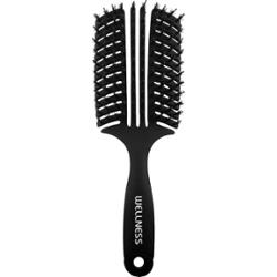 Wellness Szczotka do włosów płaska czarna Płaskie szczotki do włosów 1 ct Biały