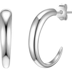 Glanzstücke München Srebrne kolczyki kreole srebro wysokiej próby żółte złoto Kolczyki koła 1 ct Damski